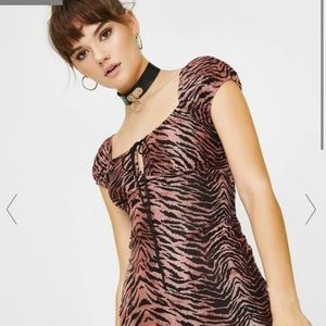 Dolls kill black leopard gala dress. Tiger print size small. Stretch.